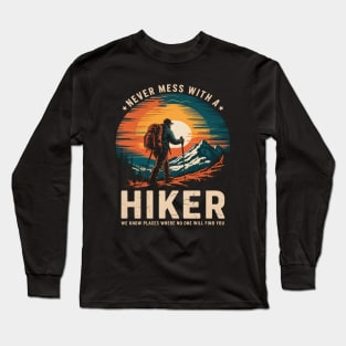 Best Hiking Art For Men Women Outdoor Hike Gear Hiker Hiking Long Sleeve T-Shirt